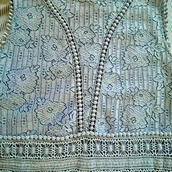 Hagel Periwinkle Blue Peplum Top – Size M – Dressy Cotton Blend - Picture 3 of 5